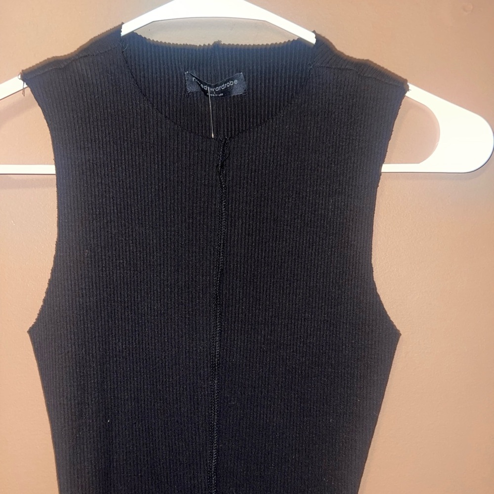 Naked Wardrobe black ribbed tank dress - Picture 3 of 10
